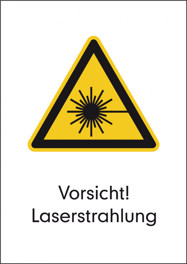Warnschild Vorsicht! Laserstrahlung