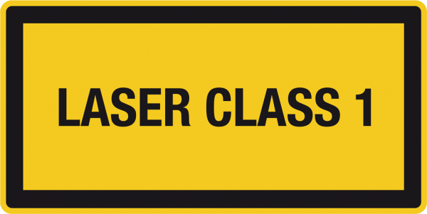 Laserwarnschild LASER CLASS 1