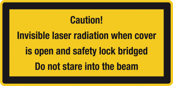 Laserwarnschild Caution Invisible laser radiation