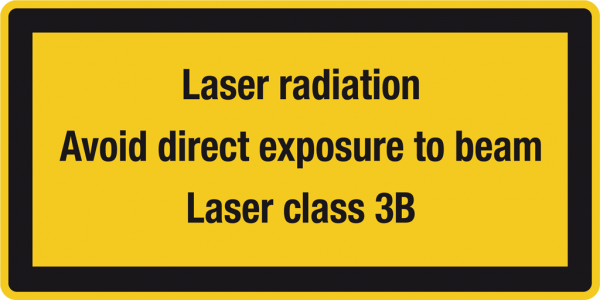 Laserwarnschild Laser radiation class 3B