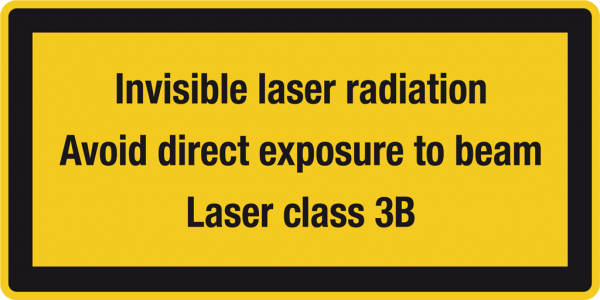 Laserwarnschild Invisible laser radiation class 3B