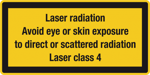 Laser Warnschild Laser class 4