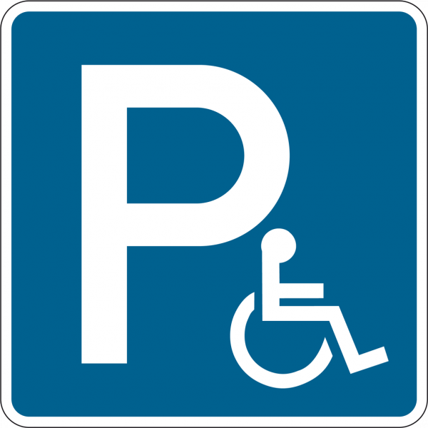 Parkplatzschild Parkplatz für Schwerbehinderte