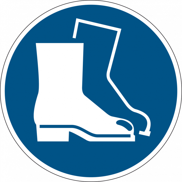 Schild Fußschutz benutzen