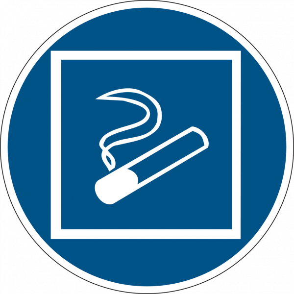 Schild Rauchen innerhalb desbegrenzten Raumes gestattet