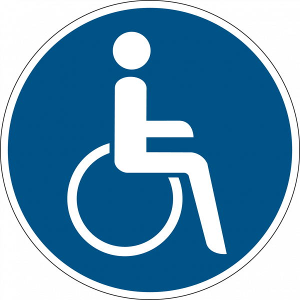 Schild für Rollstuhlbenutzer