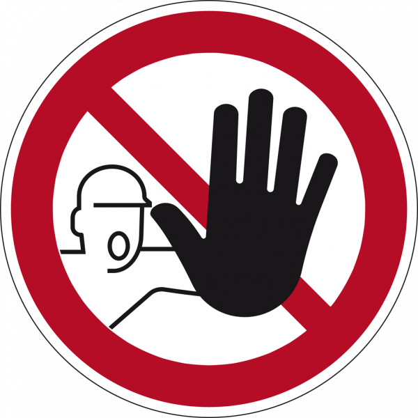 Schild Zutritt für Unbefugte verboten