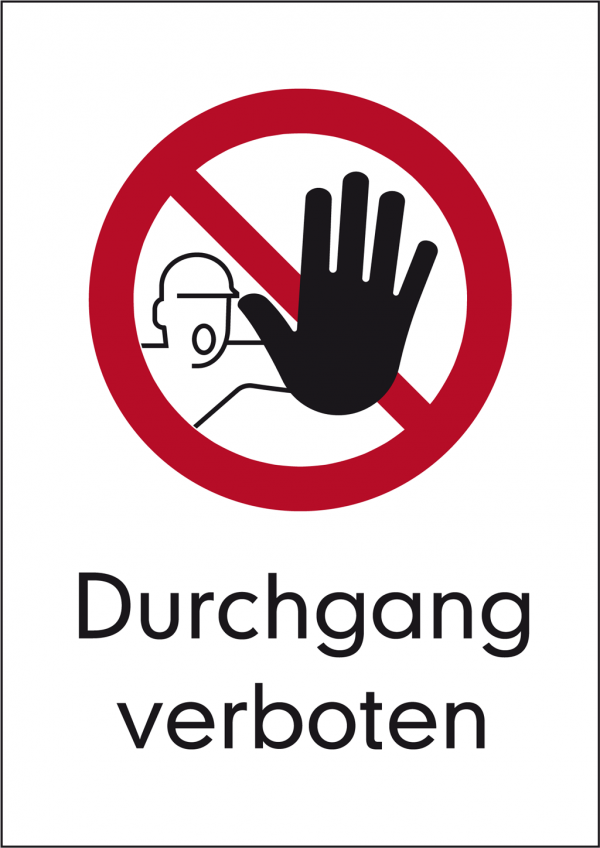 Schild Durchgang verboten