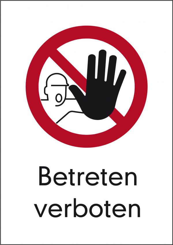 Schild Betreten verboten