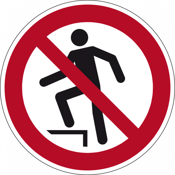 Schild Aufsteigen verboten