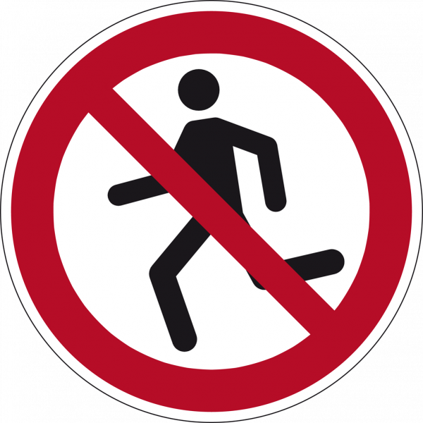 Schild Laufen verboten