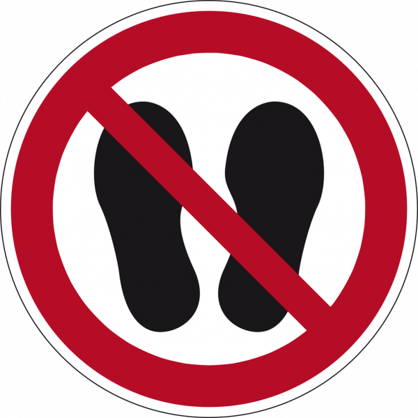 Schild Betreten der Fläche verboten