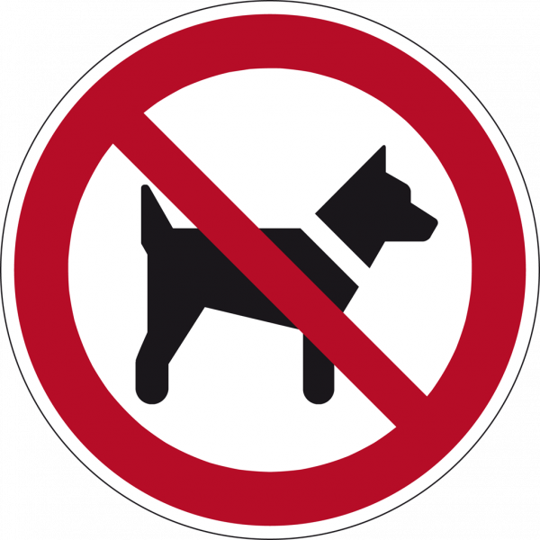 Schild Mitführen von Hunden verboten