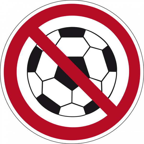 Schild Fußballspielen verboten