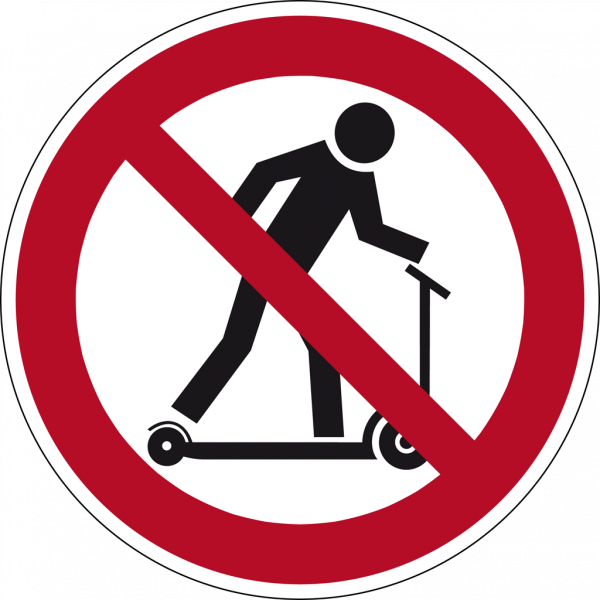 Schild Rollerfahren verboten