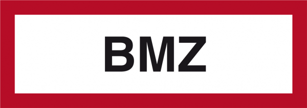 Schild BMZ (Brandmeldezentrale)