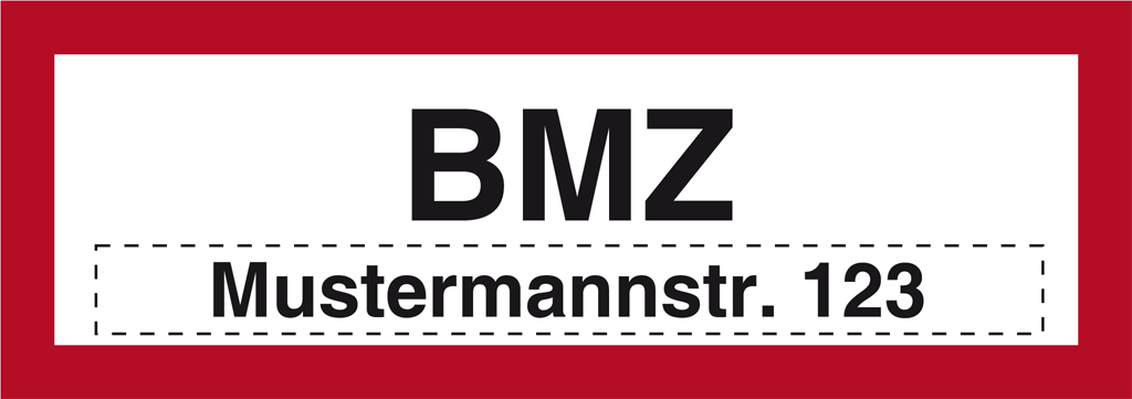 BMZ Aufkleber Schild Brandschutzschild/Brandmeldezentrale Brandmeldeanlage 
