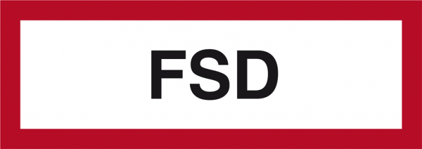 Schild FSD (Feuerwehrschlüsseldepot)