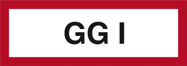 Schild GG 1 (Gefahrengruppe 1)