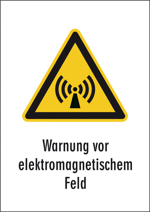 Warnschild vor elektromagnetischem Feld
