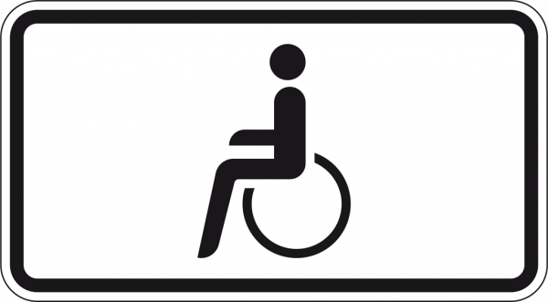 Parkplatzschild Zusatzschild Schwerbehinderte StVO 1044 10