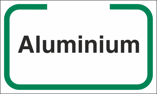 Abfallschild Aluminium
