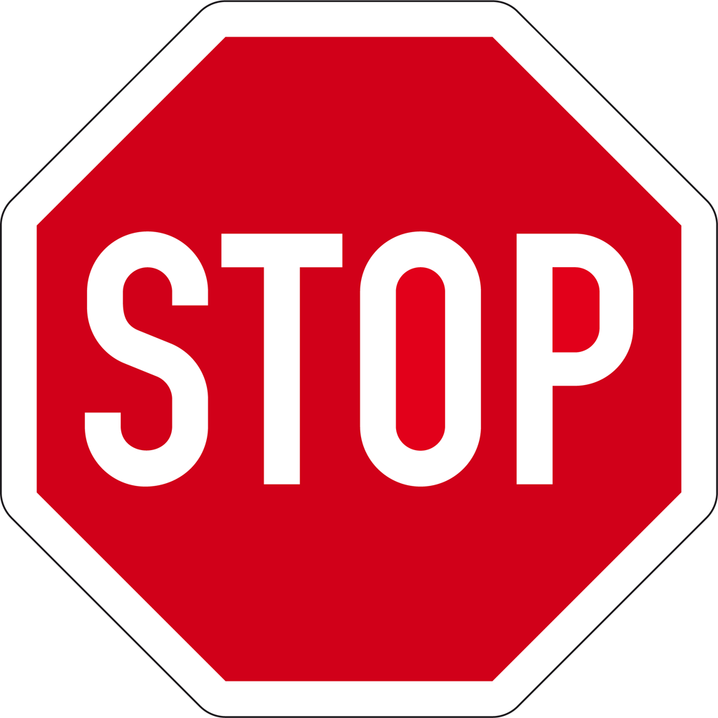 Stoppschild, STOP, Halt! Vorfahrt gewähren