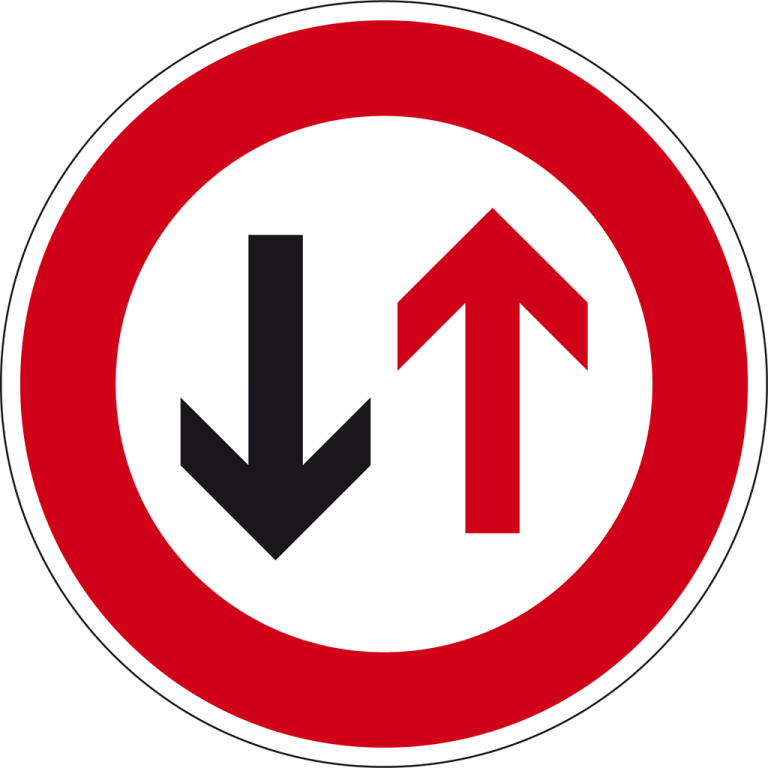 Dem Gegenverkehr Vorrang gewähren | StVO Schild | Jetzt kaufen
