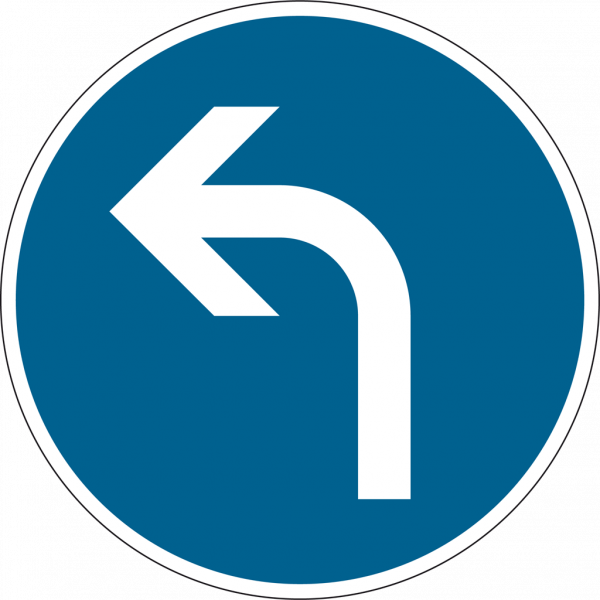 Verkehrsschild Vorgeschriebene Fahrtrichtung links