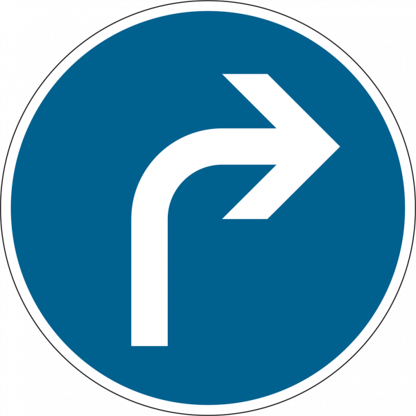 Verkehrsschild Vorgeschriebene Fahrtrichtung rechts