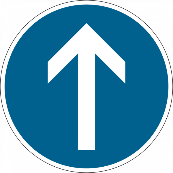 Verkehrsschild Vorgeschriebene Fahrtrichtung geradeaus