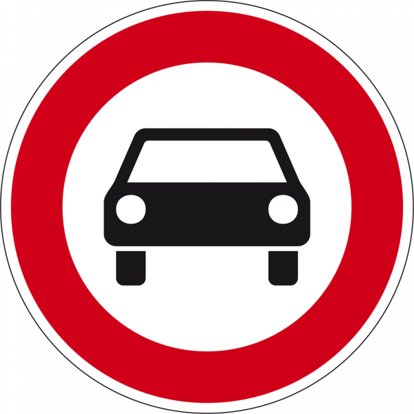 Verkehrsschild Verbot für Kraftwagen