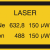 Laser Warnschild Muster gelb