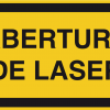 Laser Warnschild Muster
