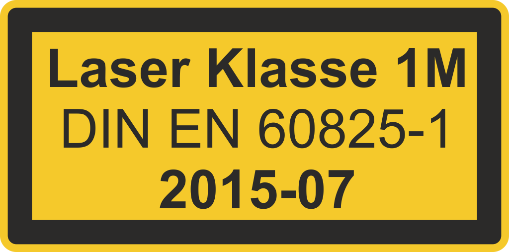 Laser Klasse 1M Warnschild, Aufkleber DIN 608251 kaufen Schlemmer