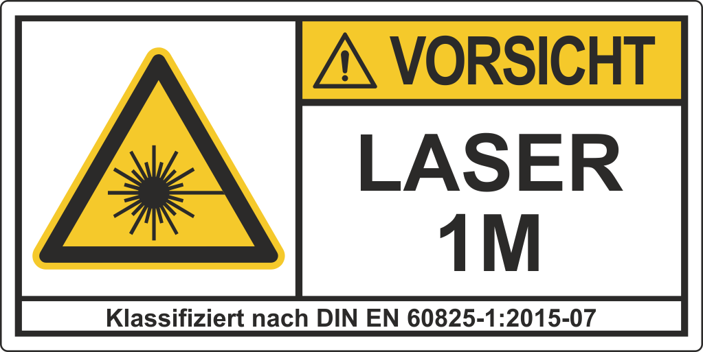 Laser Klasse 1M Warnschild, Aufkleber DIN 608251 kaufen Schlemmer