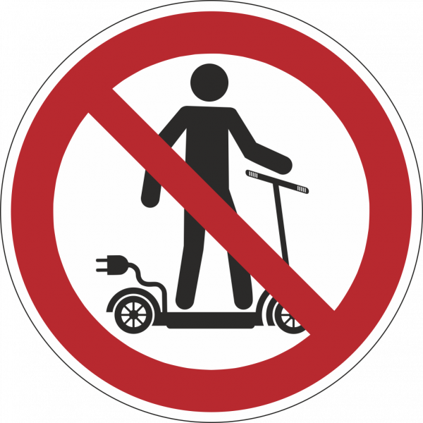 Schild E-Tretroller fahren verboten