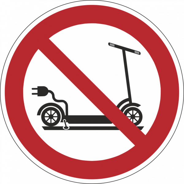 Schild E-Tretroller abstellen verboten