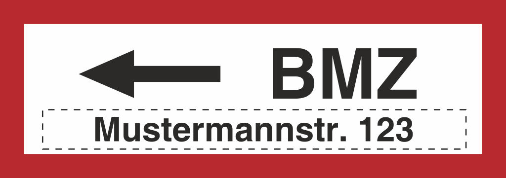 BMZ Straßennamen Pfeil links