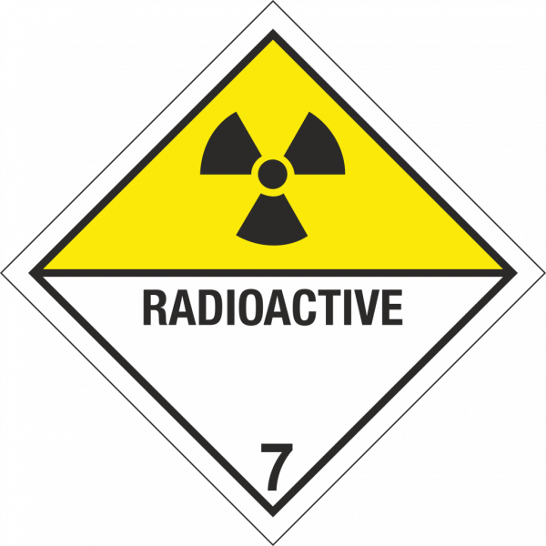 Schild Klasse 7D Radioactive