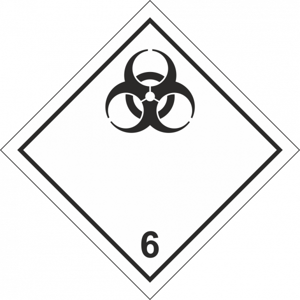 Schild Klasse 6.2 Ansteckungsgefährliche Stoffe