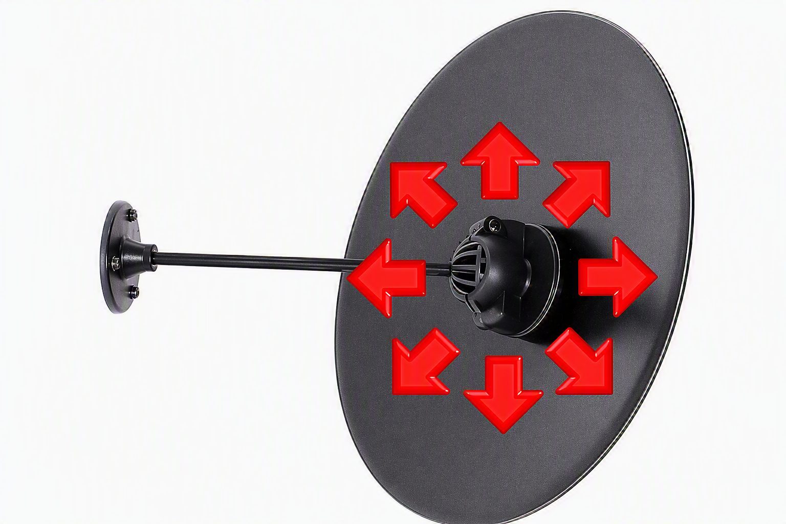 Beobachtungsspiegel Decorativ rund hinten