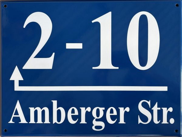 Hausnummer Sammelschild Emaille – Münchner Form