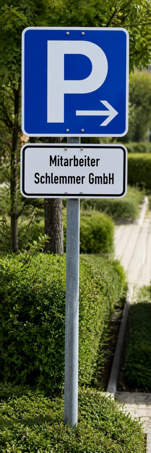 Schilderbefestigung_Beispiel_Rohrpfosten