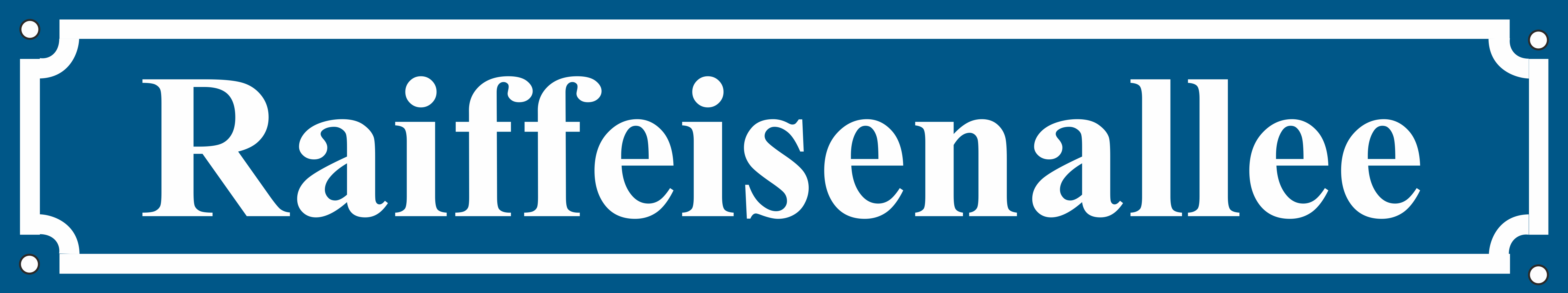 Straßennamenschild mit individuellem Text