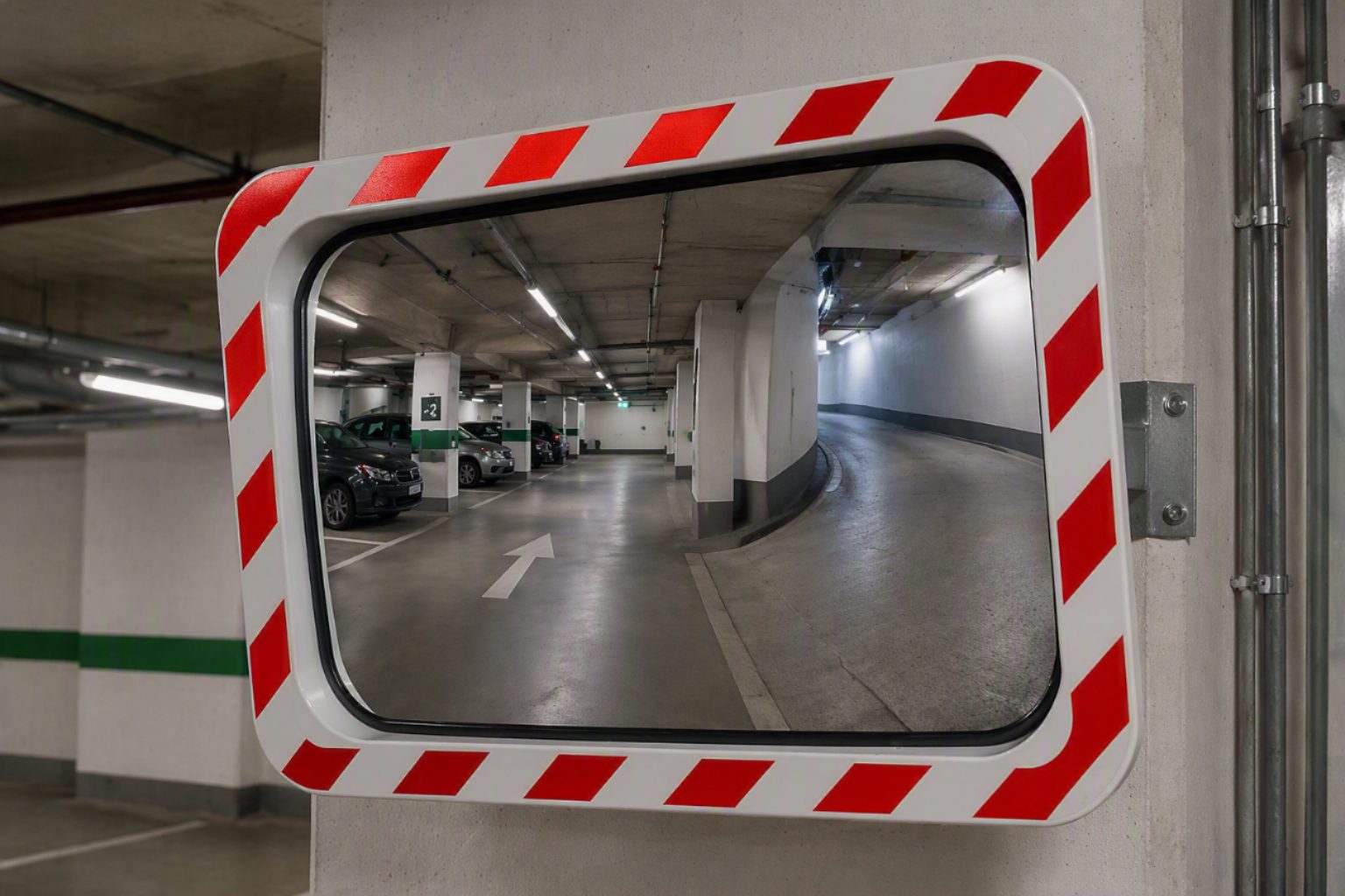 Verkehrsspiegel rechteckig aus Kunststoff