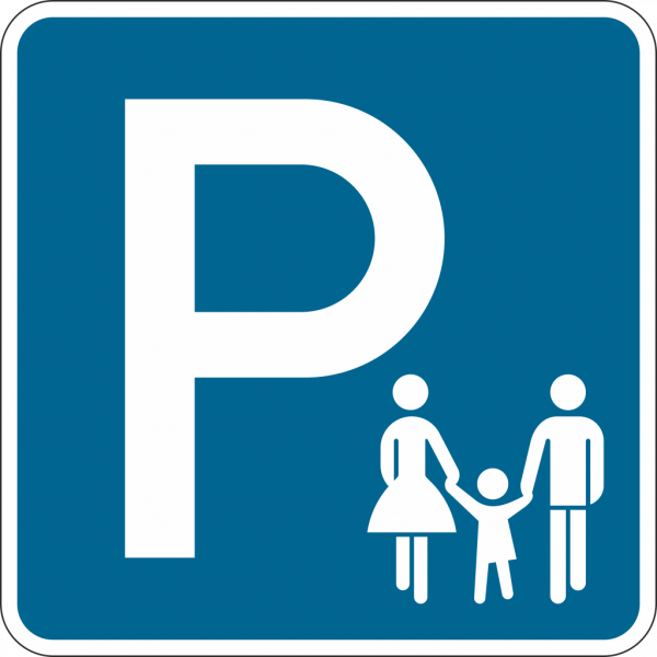 Eltern Kind Parkplatz Schild