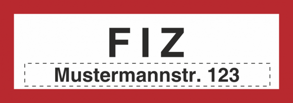 FIZ Feuerwehr Informationszentrum mit Straßennamen