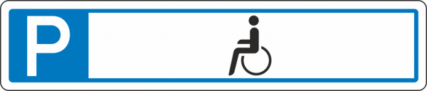 Parkplatzschild für Schwerbehinderte