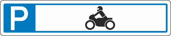 Parkplatzschild für Motorrad